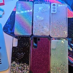 7 Glitter Phone Case Set - Multicolor